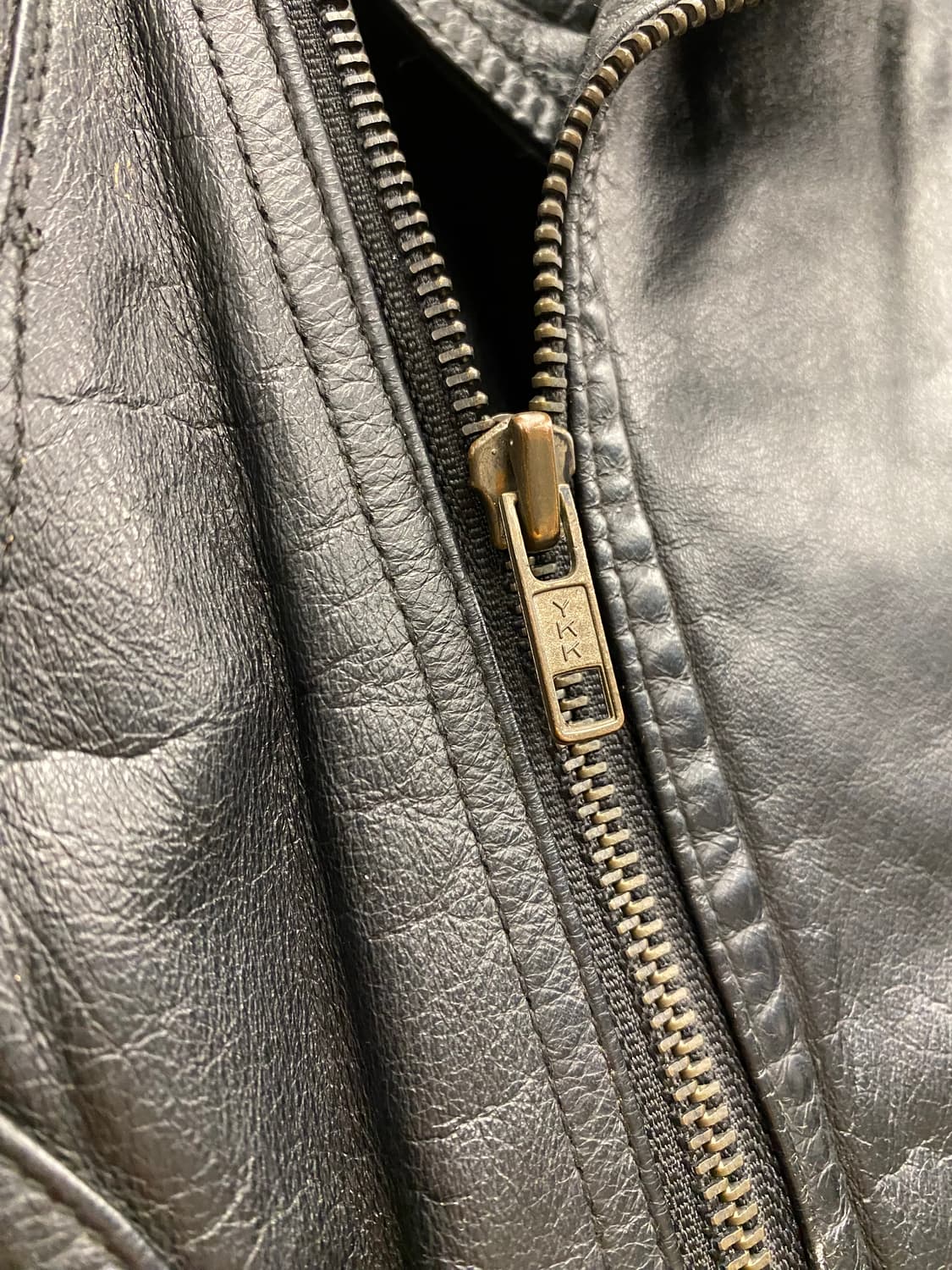 [L] 90s NCAF 빈티지 블랙 리얼레더 라이더 자켓 상품이미지4