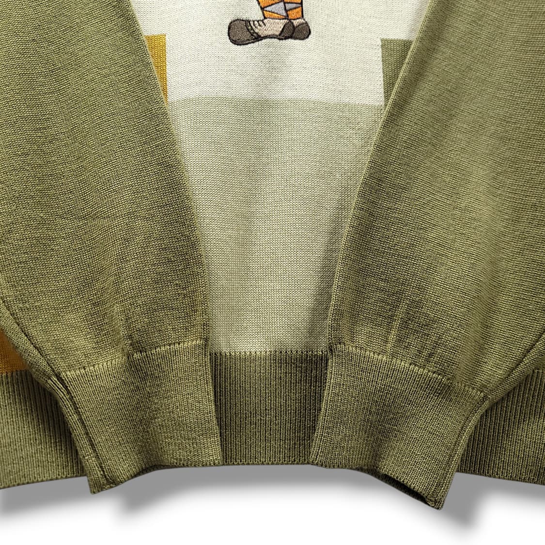 [105] 발렌시아가 골프 브라운 테디 빈티지 자수 니트 상품이미지7