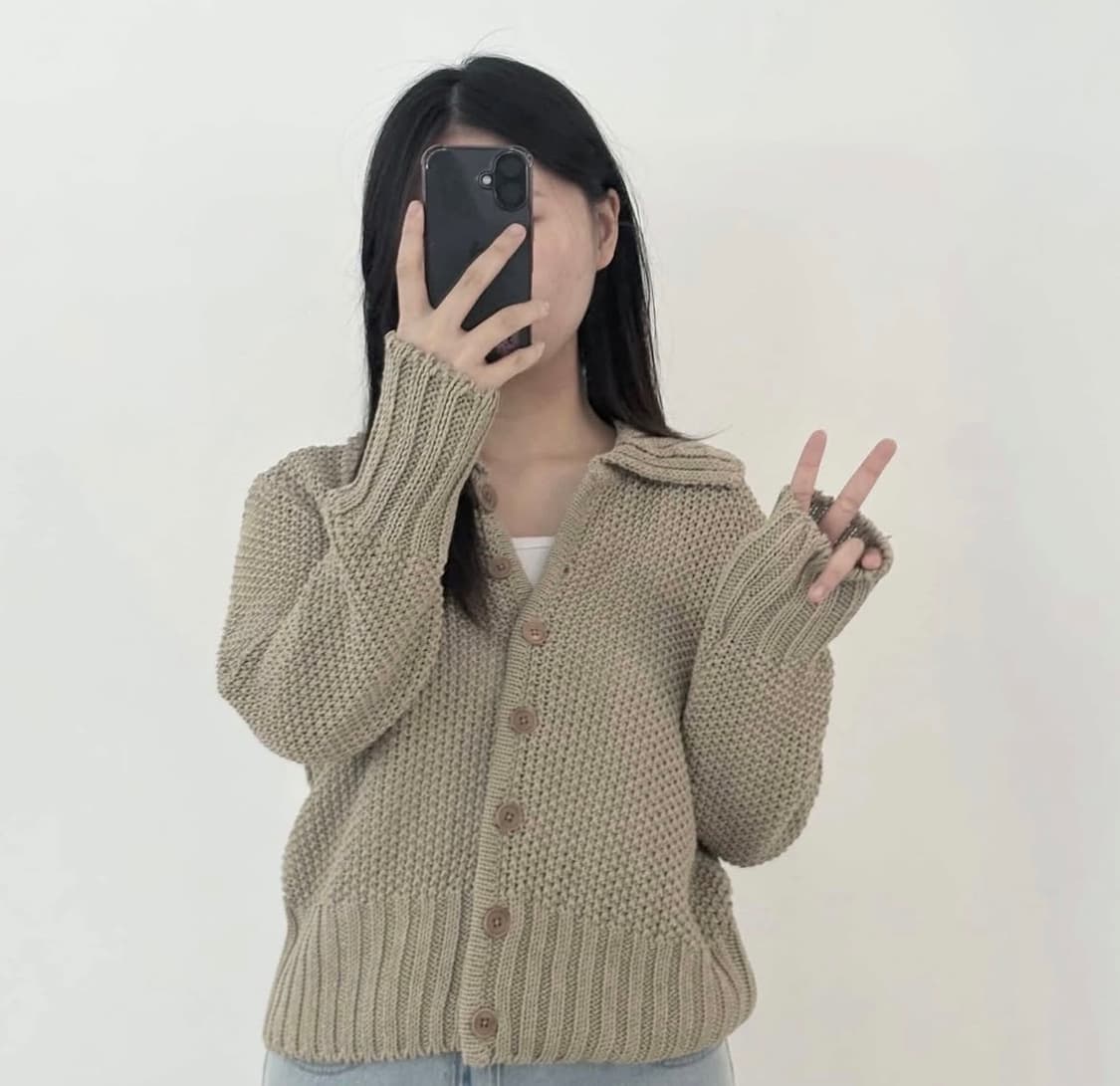 뜨개긴팔가디건 상품이미지1