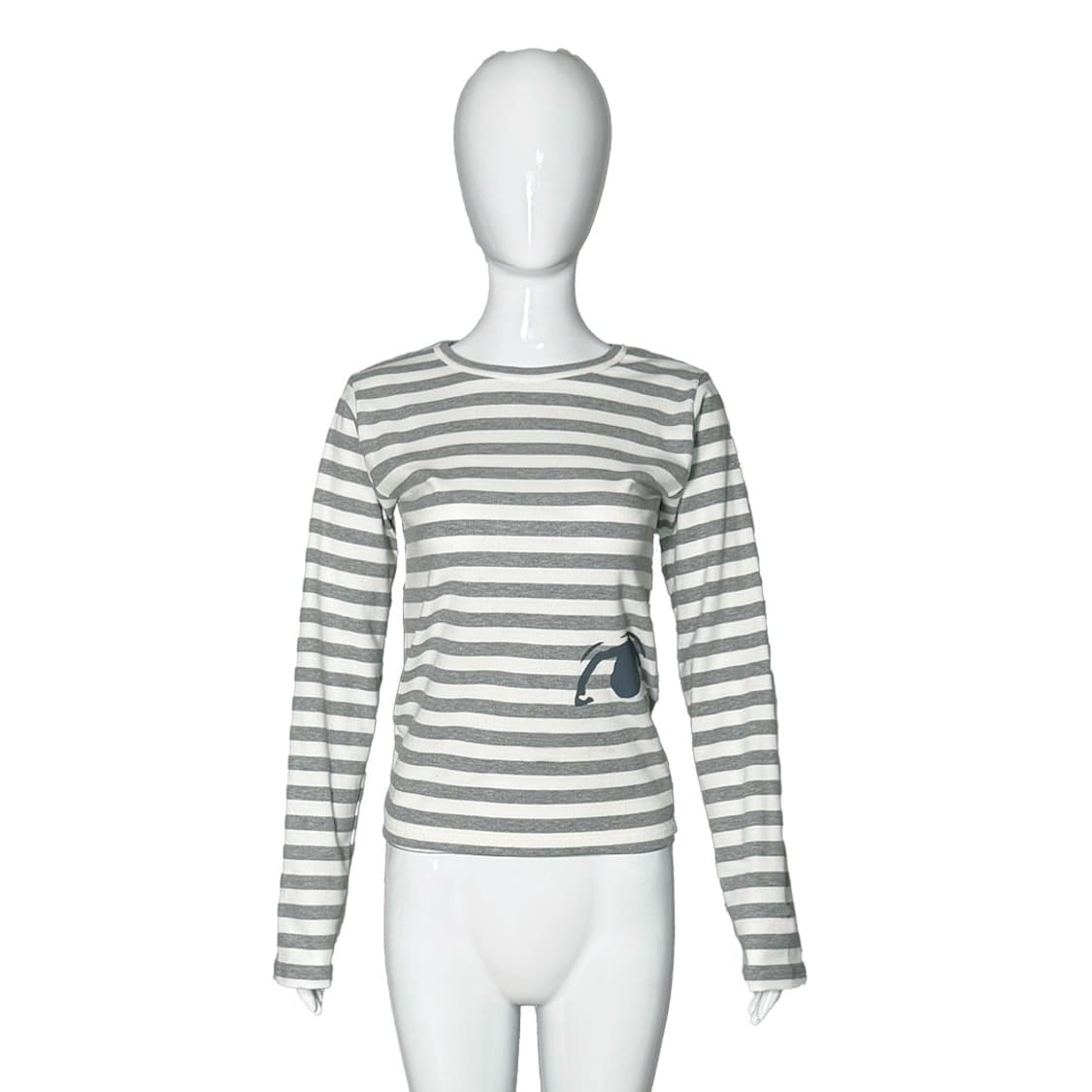 Watching Tee, 그레이 스트라이프 티셔츠 상품이미지1