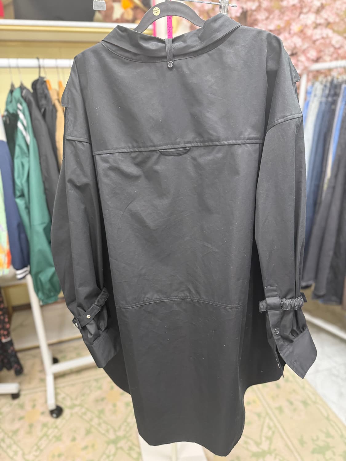 송지오 오버핏 블랙 셔츠 자켓 46 상품이미지2