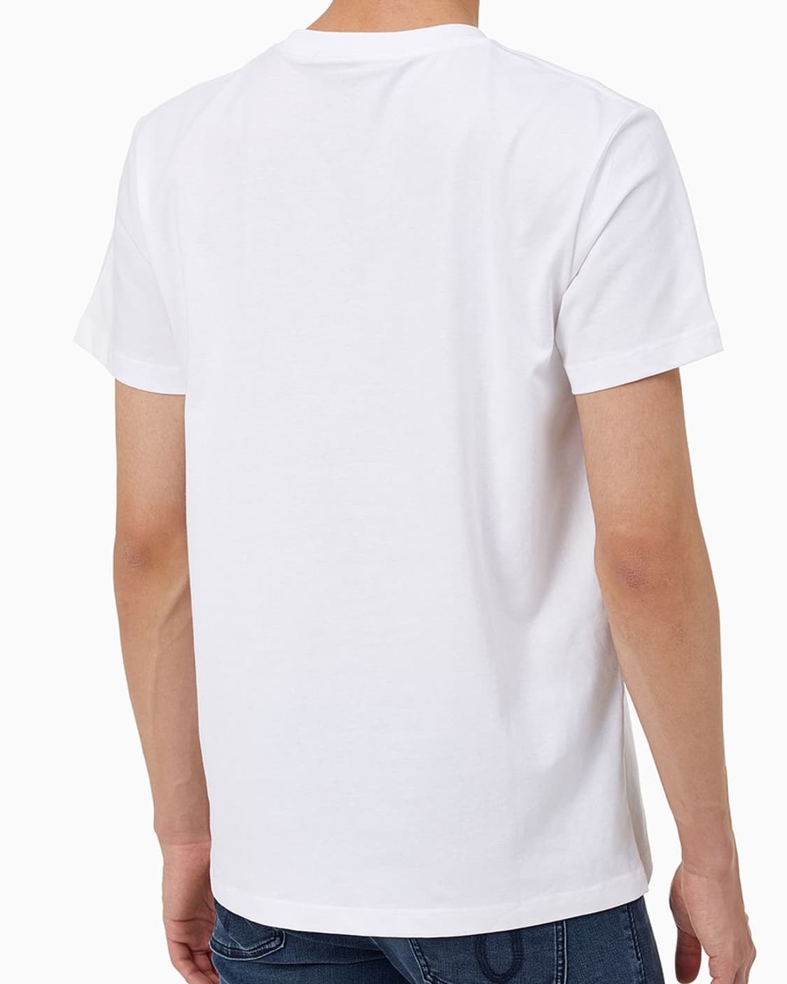 캘빈클라인 진 CK 화이트 레귤러핏 뱃지 로고 반팔 티셔츠 L 상품이미지2