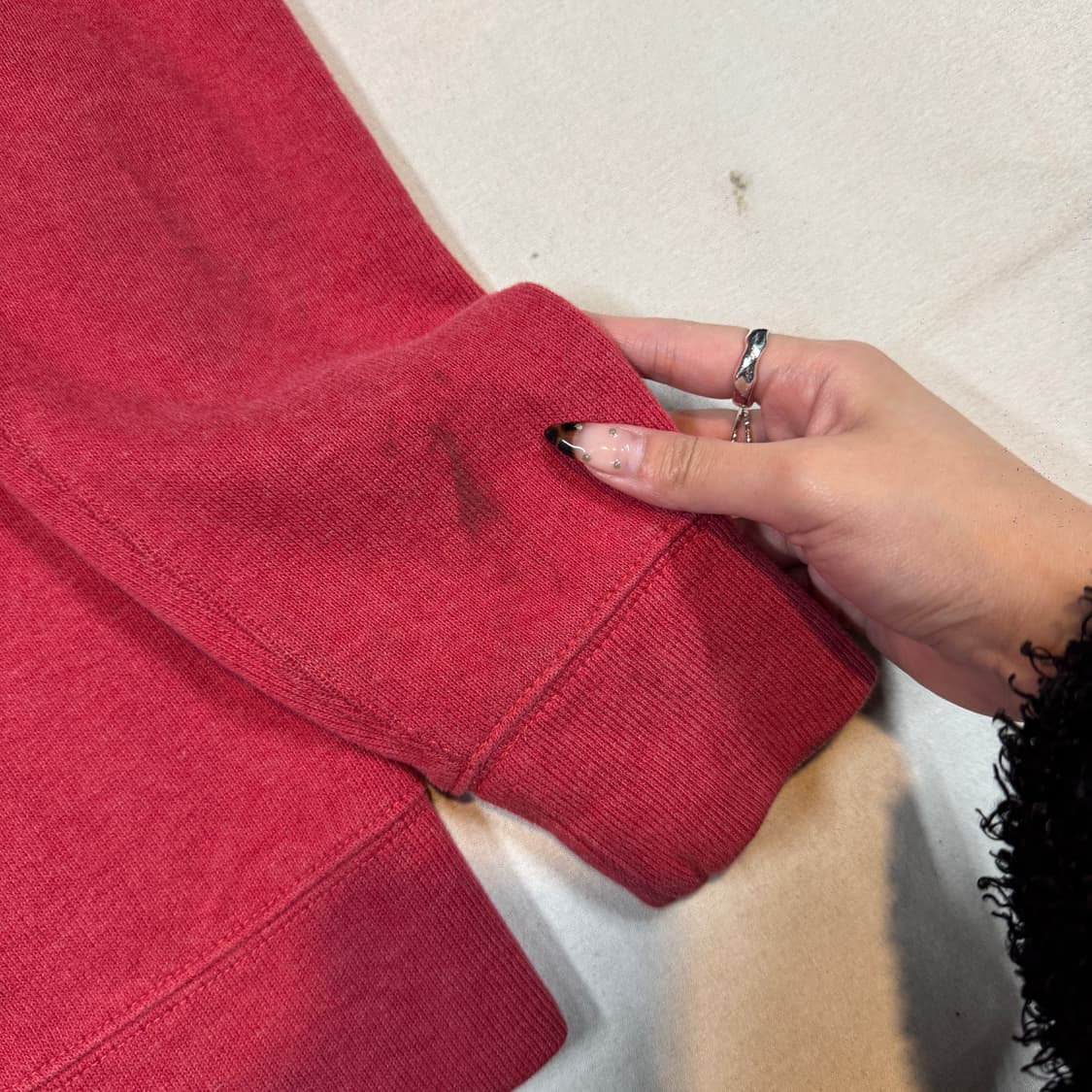 S) 폴로 랄프로렌 레드 숄카라 코튼 니트 상품이미지8