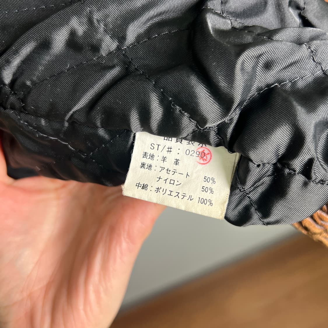 VTG 빈티지 브라운 G-1 양가죽 플라이트 자켓 M 상품이미지8