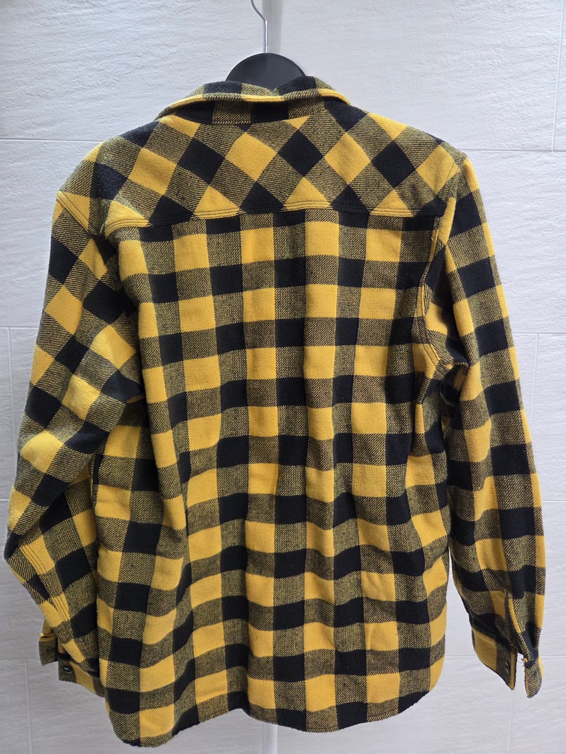 벤 데이비스 플란넬 체크 셔츠(옐로우/블랙, L) 상품이미지2