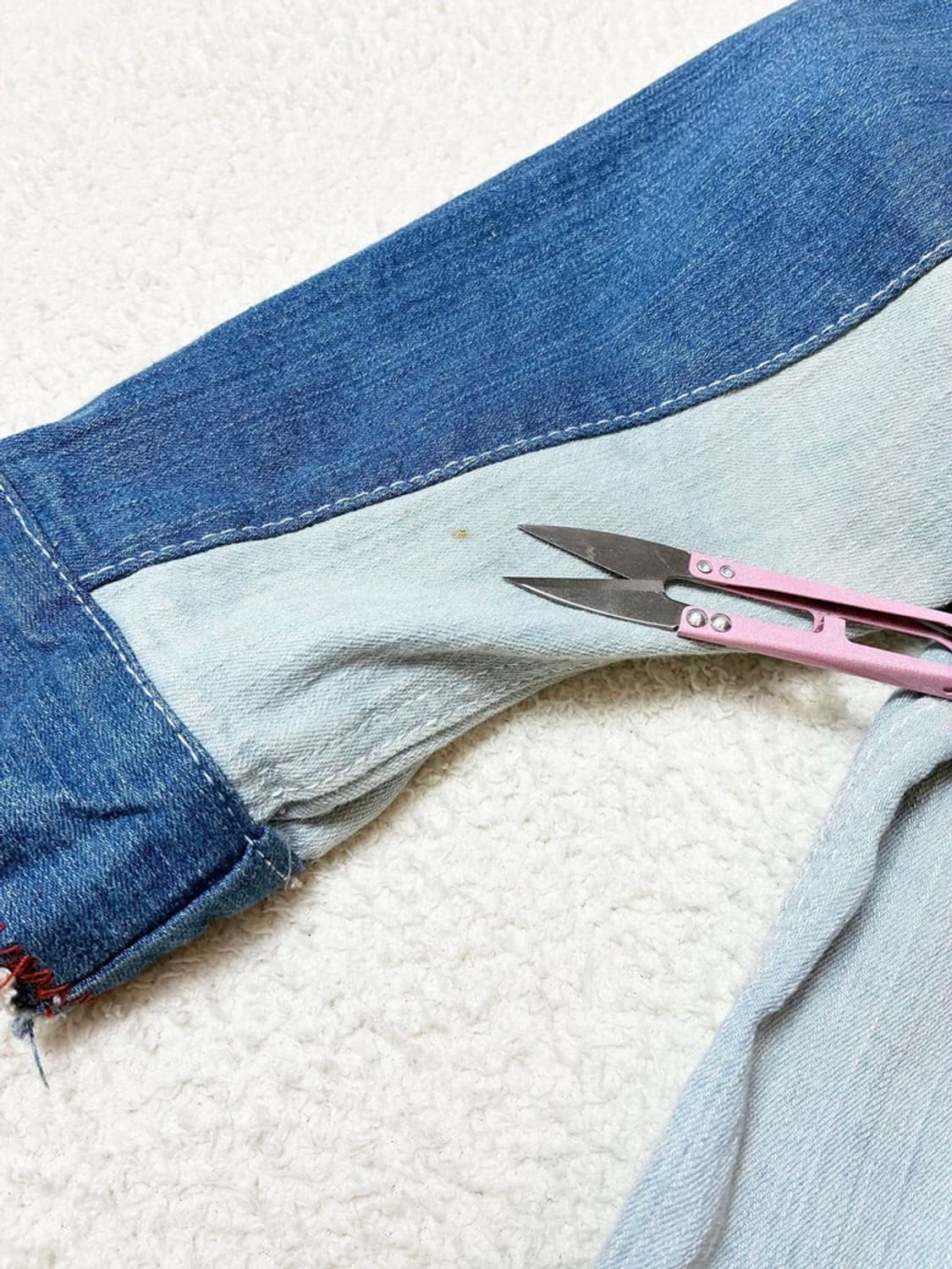 Selected 피그먼트 데님 패치 워크 코트 PN7207 상품이미지8