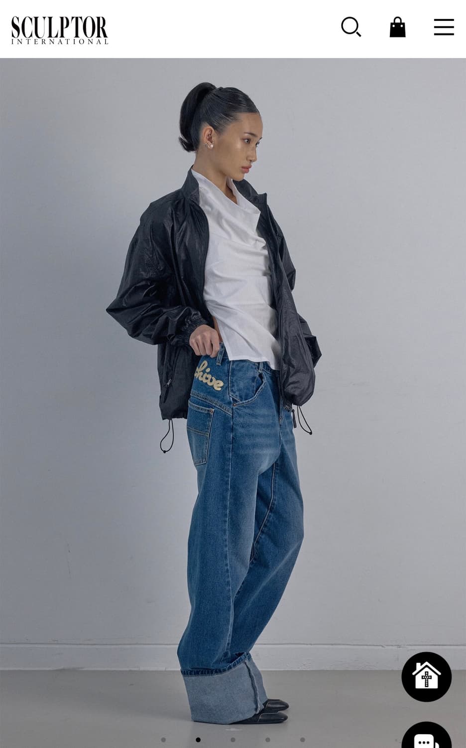 스컬프터 롤업 데님 팬츠 상품이미지1