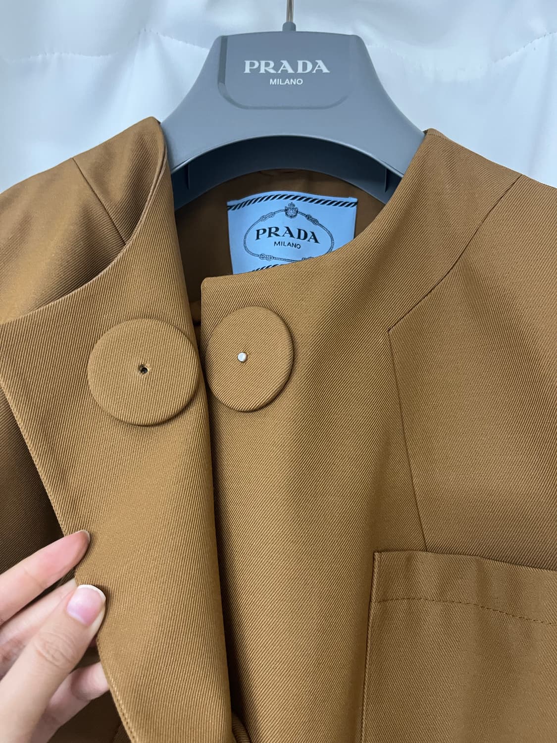 프라다 백 삼각로고 카라리스 링클 개버딘 재킷 상품이미지4