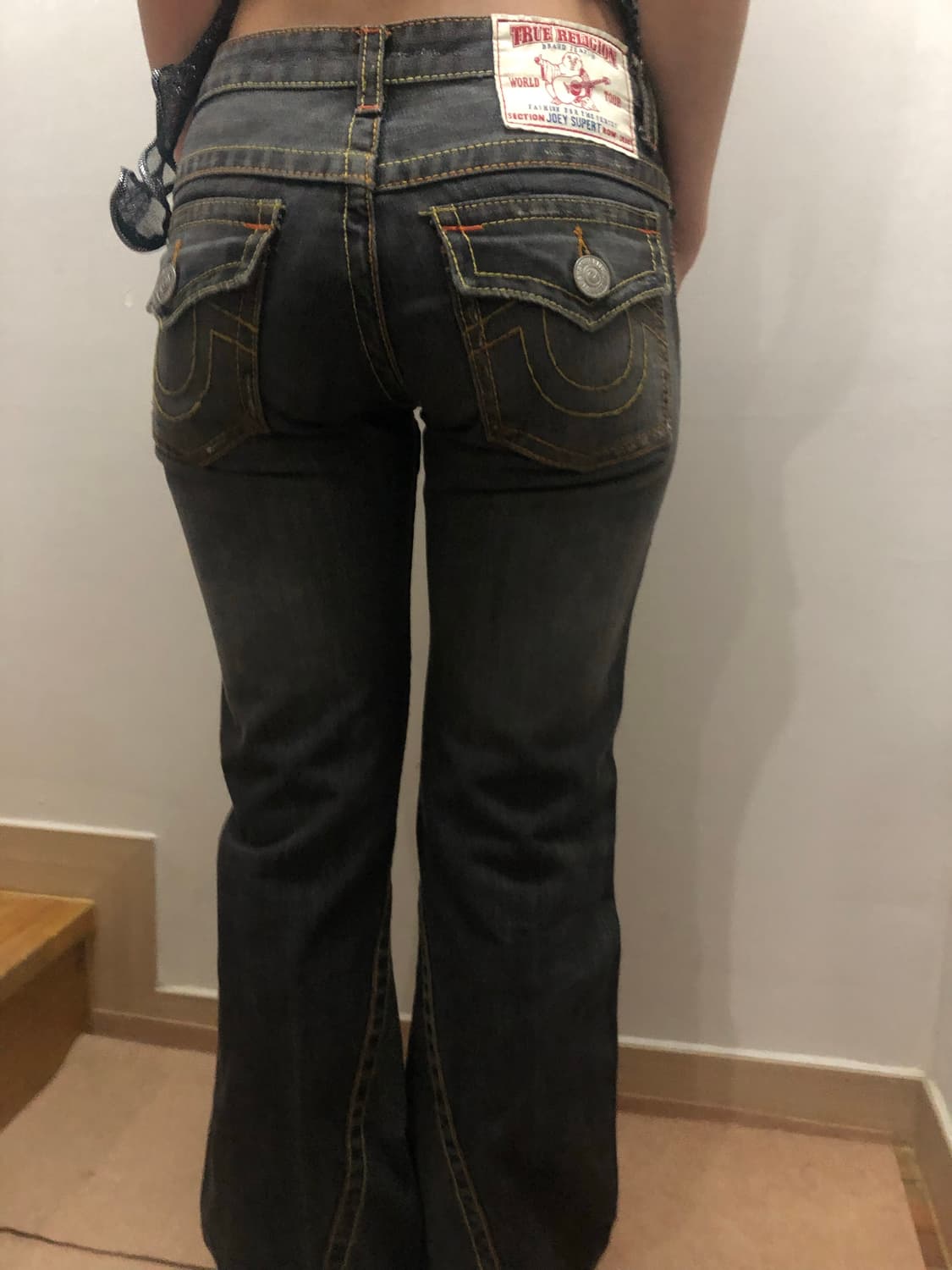 빈티지 트루릴리젼 블랙 데님 워싱 팬츠 상품이미지9