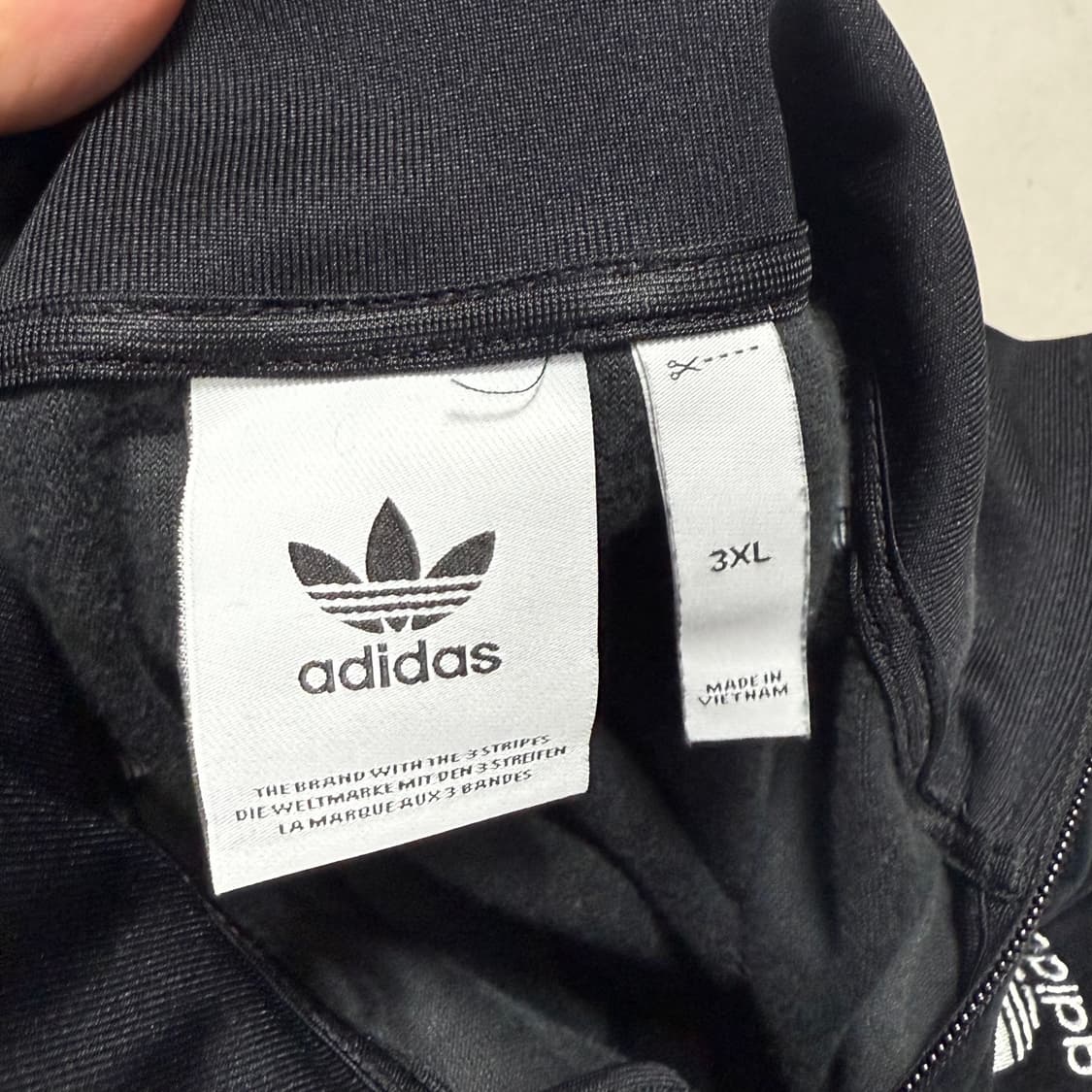 3XL 아디다스 파이어버드 벨벳 블랙 트랙탑 상품이미지4