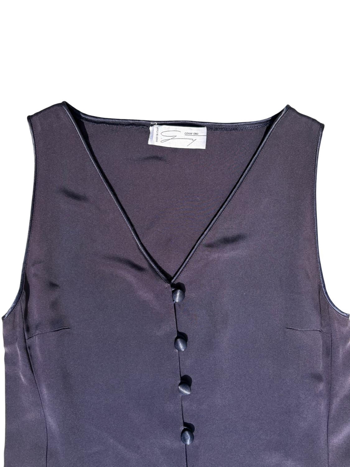 80’s Genny satin dress 상품이미지2