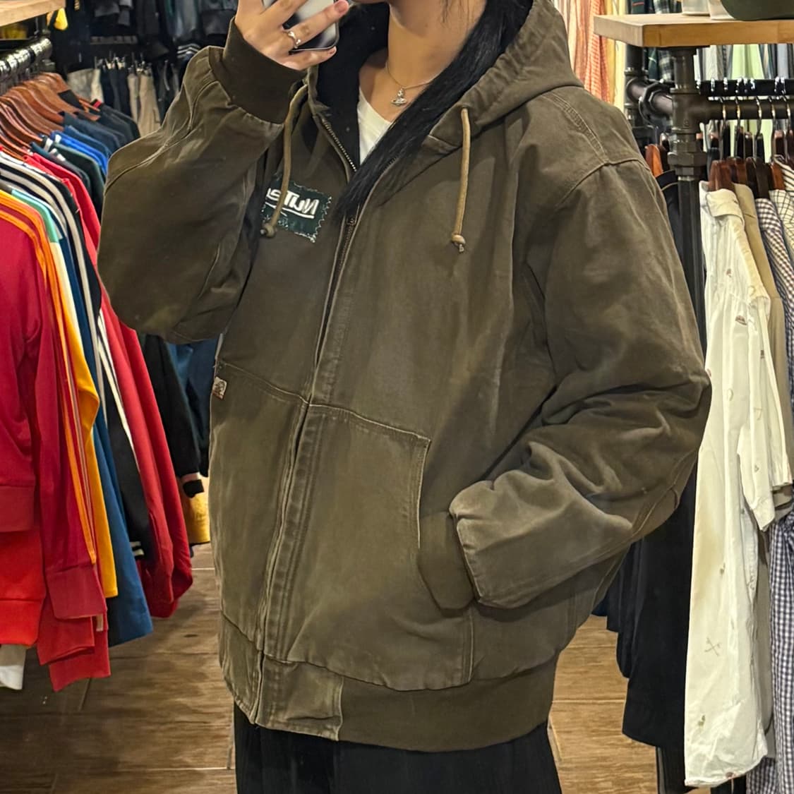 [HI] VTG DRI-DUCK 피그먼트 데님 워크헌팅 자켓 브라운 상품이미지4