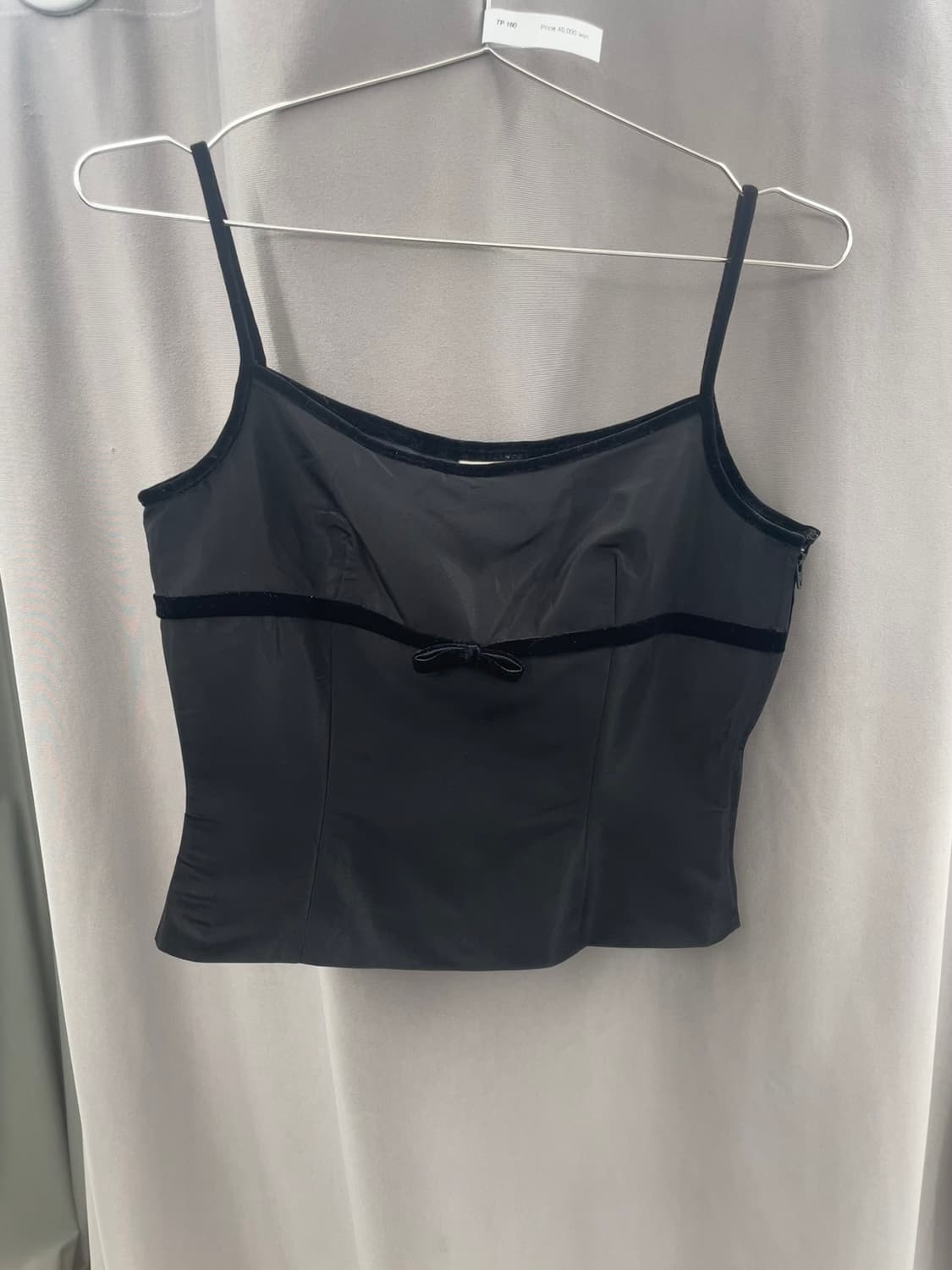 벨벳 리본 탑  상품이미지1