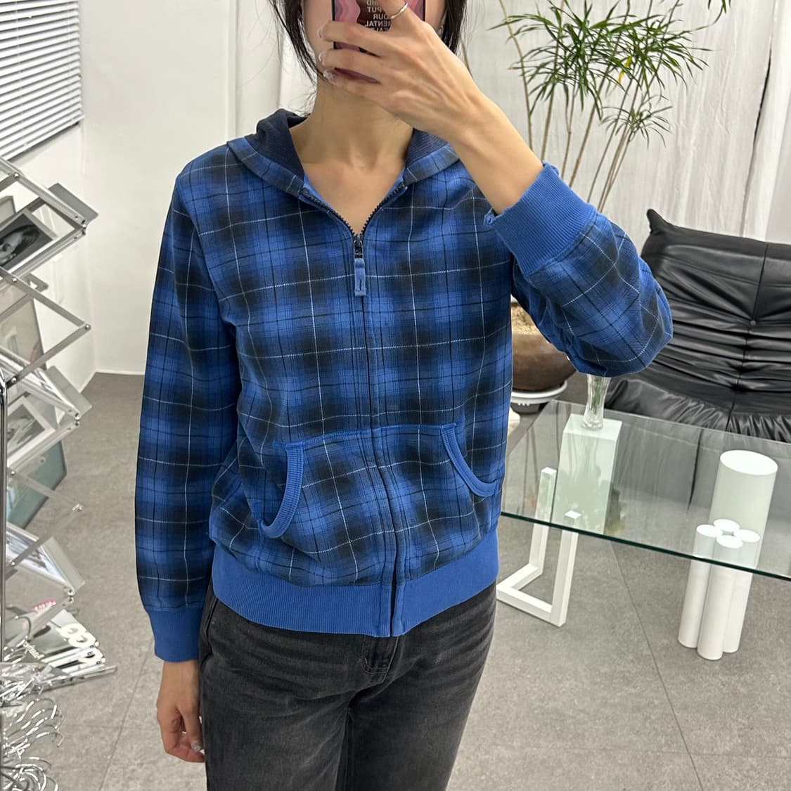 유니클로 배색 후드집업 상품이미지4