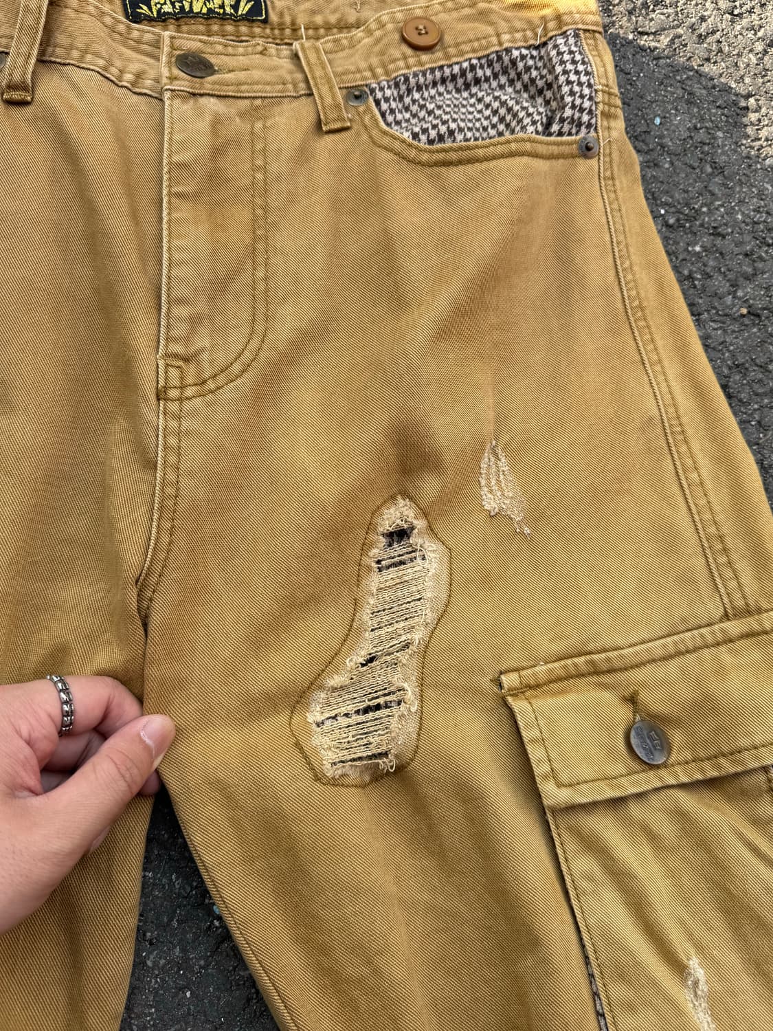 Fatback 카멜 데미지 카고팬츠  상품이미지7