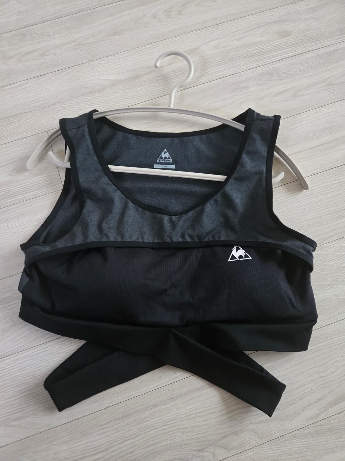 르꼬끄 서포트 골지배색 크롭탑 / 브라탑 L(95)사이즈 새제품❤️‍🔥 상품이미지3