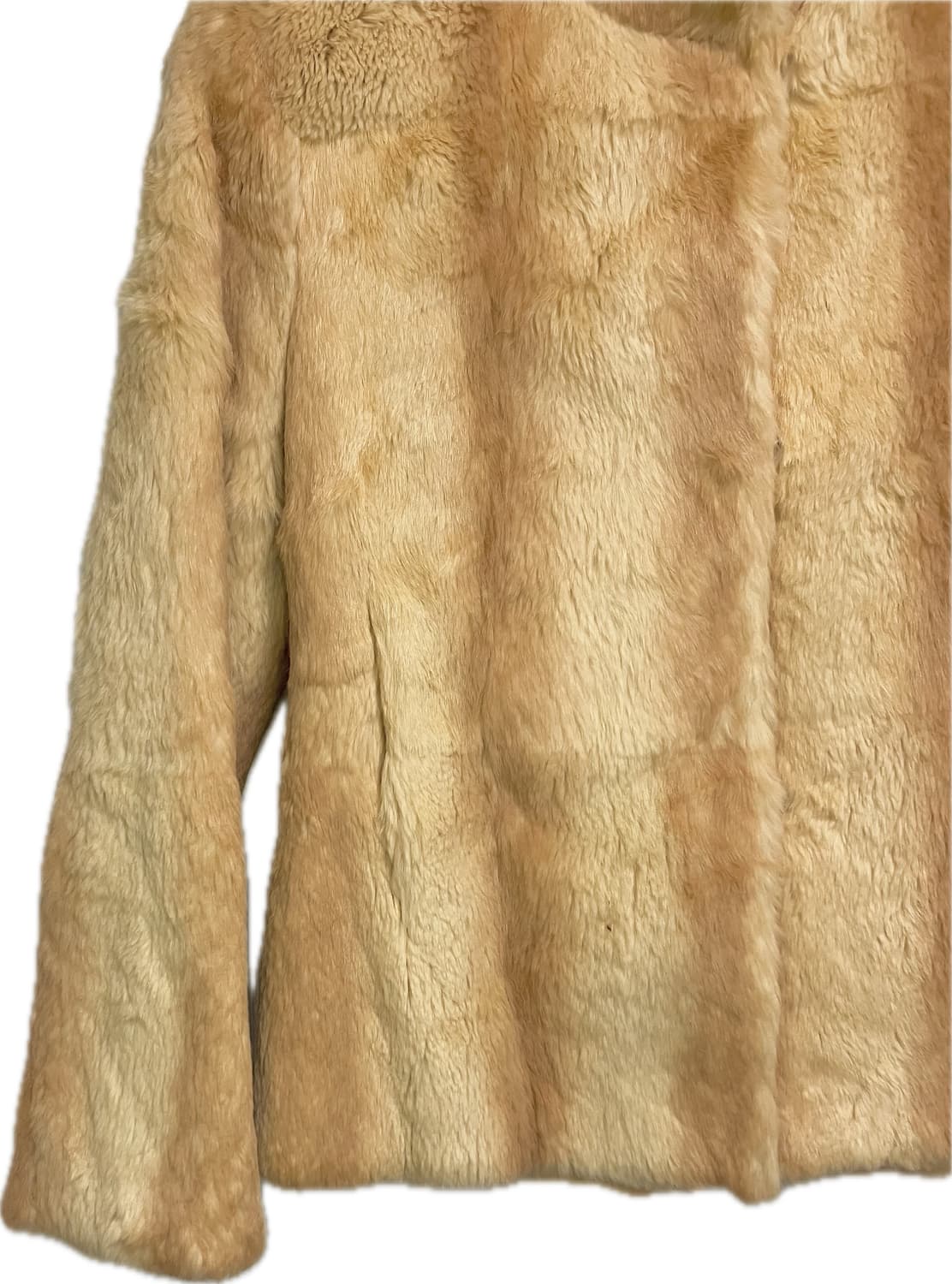 Orange Rabbit Fur jacket 상품이미지3