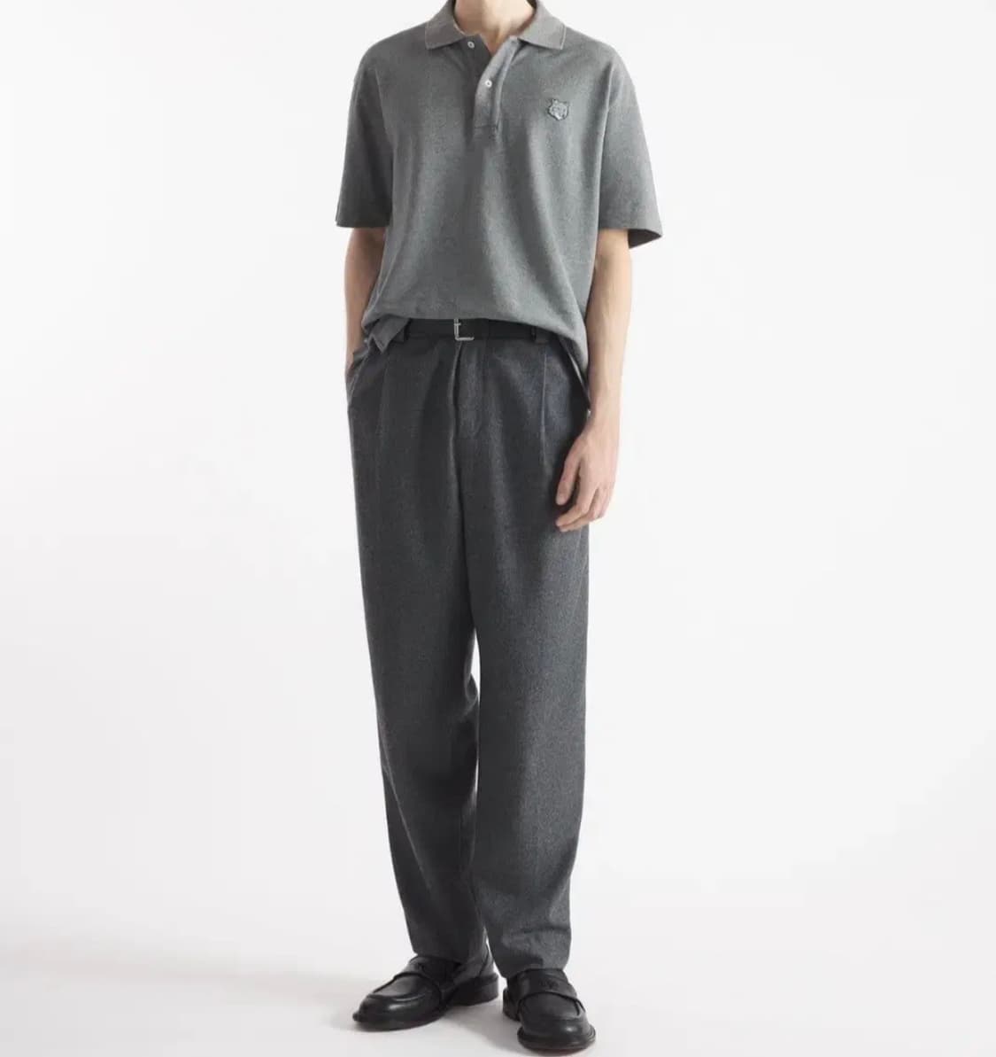 [새상품/정품] 메종키츠네 그레이폭스 반팔 카라티 (그레이 / XL) 상품이미지2