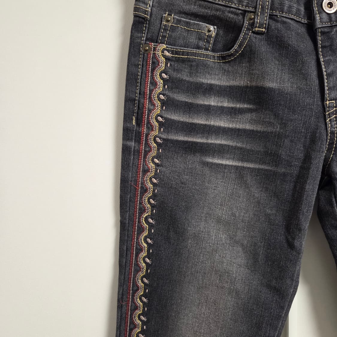 일본 빈티지 락 펑크 데님팬츠 청바지 28-29 상품이미지4