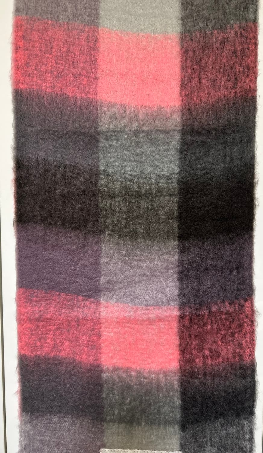 아크네 스튜디오 체크 모헤어울머플러 핑크/그레이 남여공용 상품이미지5
