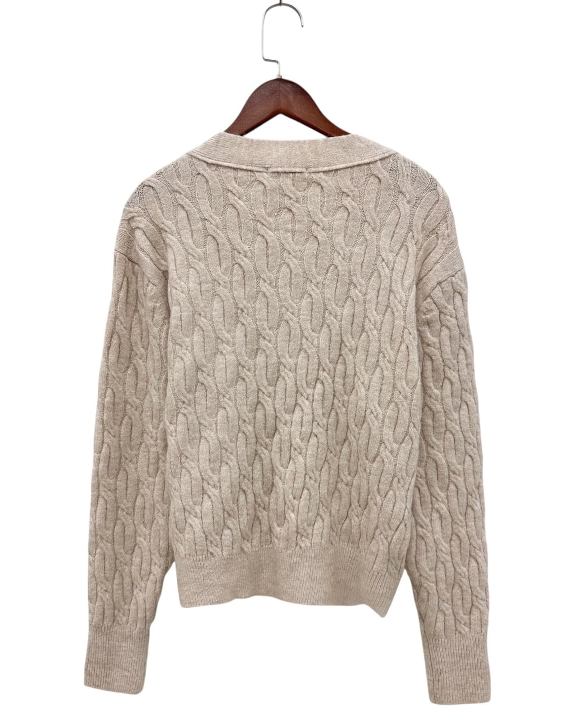 폴로 꽈배기 가디건 오트밀 (여성XL) 상품이미지9