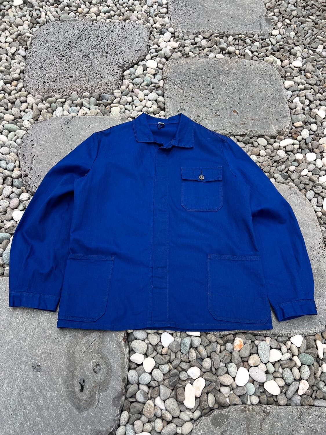 (DEADSTOCK)OLD VINTAGE HBT 헤링본트윌 프렌치워크자켓 상품이미지1