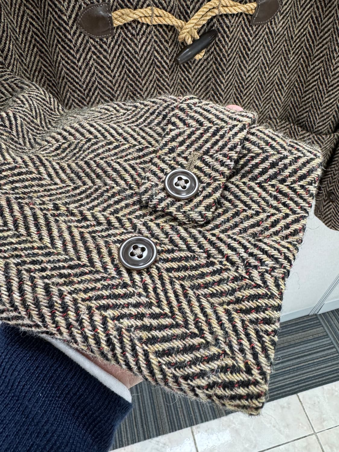 더블알엘 헤링본 더플코트 / L 상품이미지2