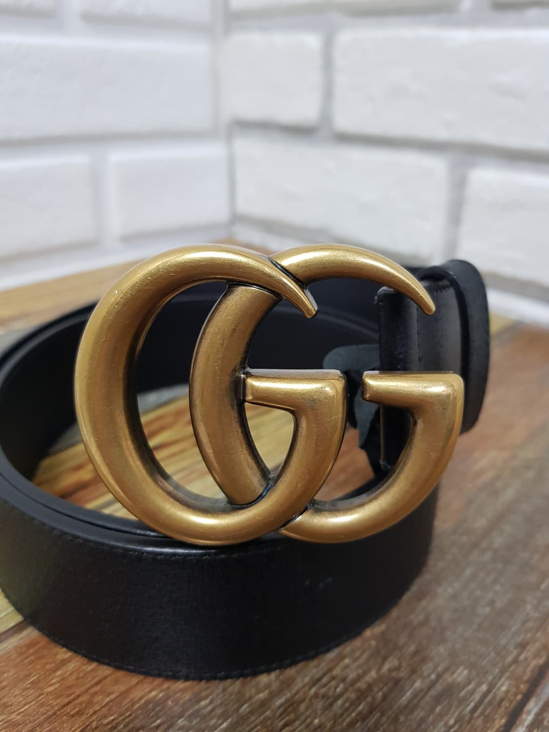 [95/38/정품] 구찌 마몽 더블G 남성벨트 상품이미지4
