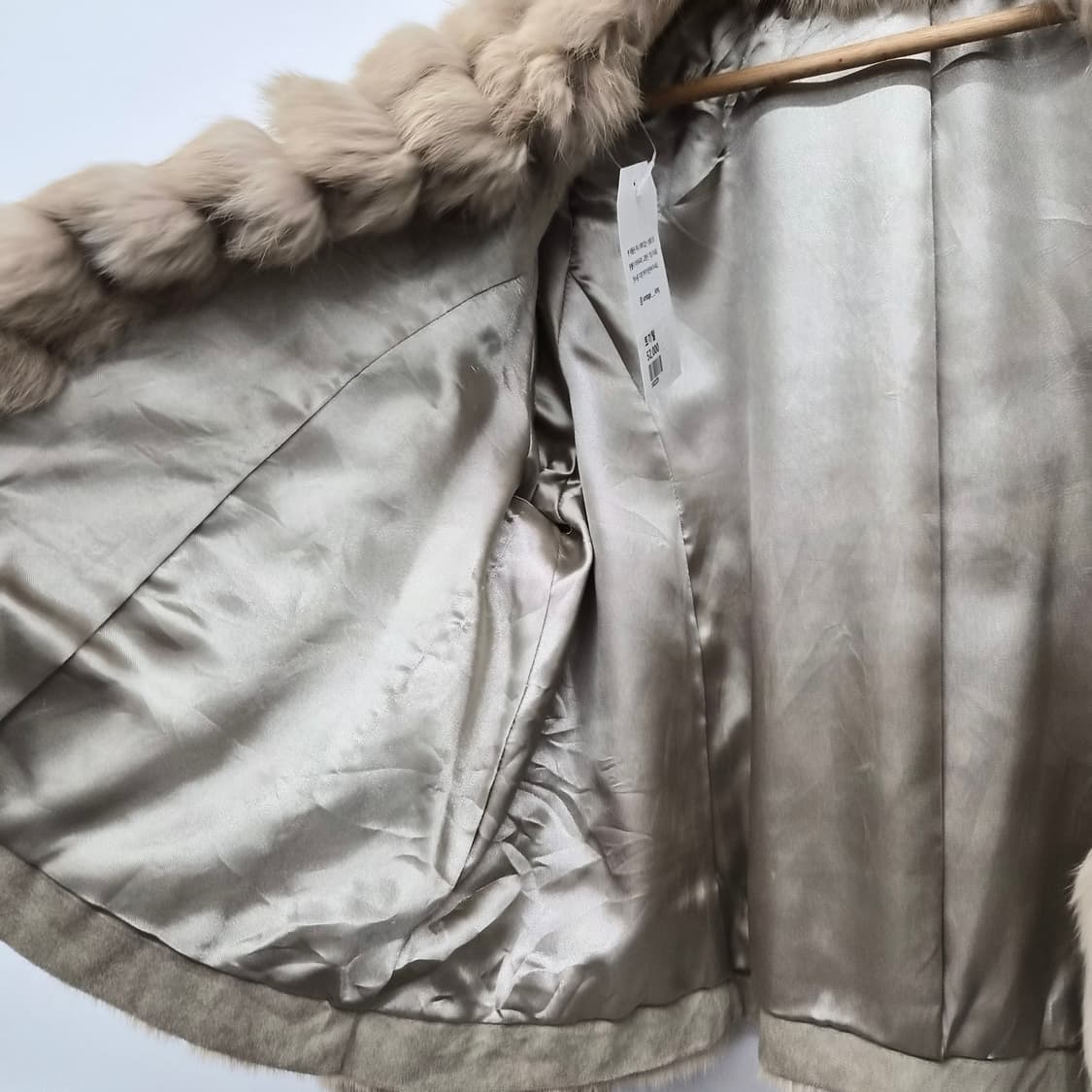 베이지 토끼털 퍼자켓 여성 S 상품이미지7