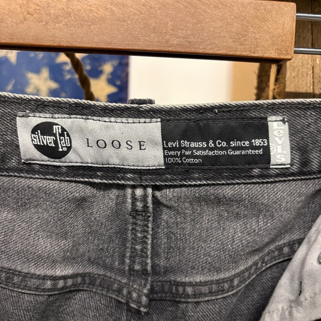 00s 리바이스 실버탭 루즈핏 흑청 보더데님팬츠 N187 상품이미지8