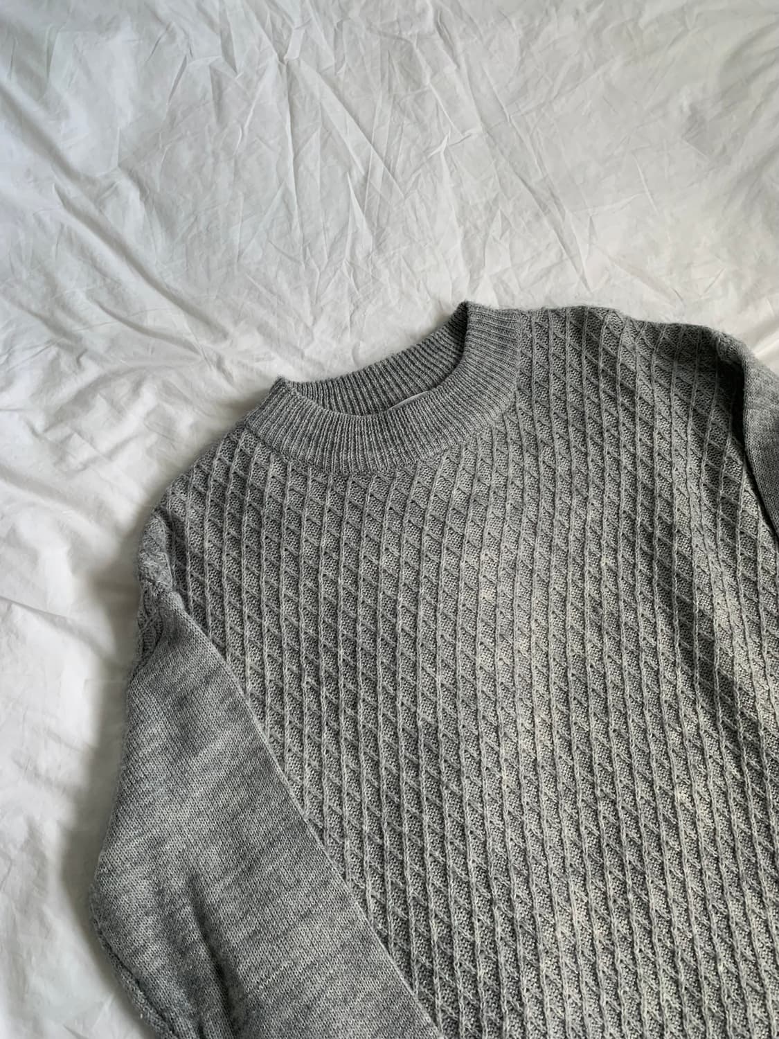 그레이 레이스 니트 상품이미지4