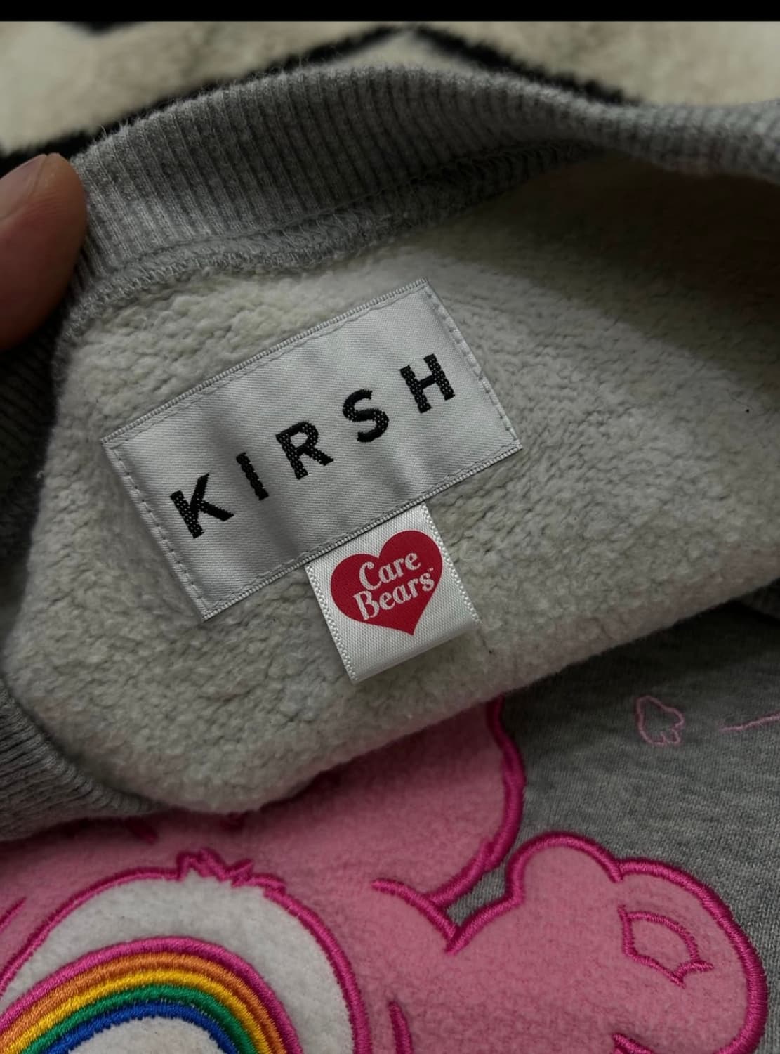 [Free]키르시X케어베어 맨투맨/그레이/기모 상품이미지4