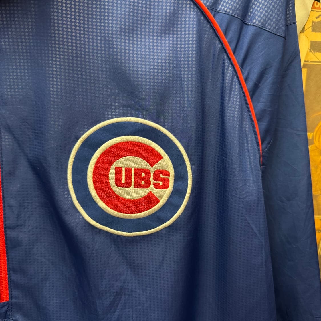 MLB X G-lll 칼뱅크 시카고 컵 바람막이 전면 로고 포인트 블루 상품이미지5