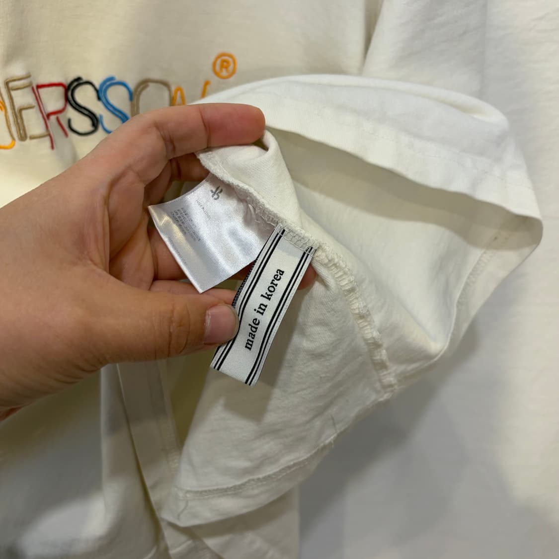 앤더슨벨 로고 반팔티 아이보리 상품이미지5