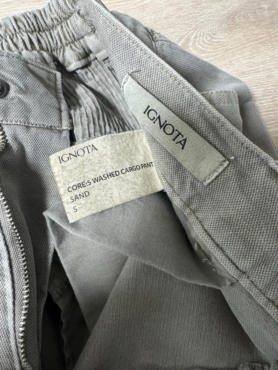 CORE:5 WASHED CARGO PANTS (SAND) S사이즈 상품이미지3