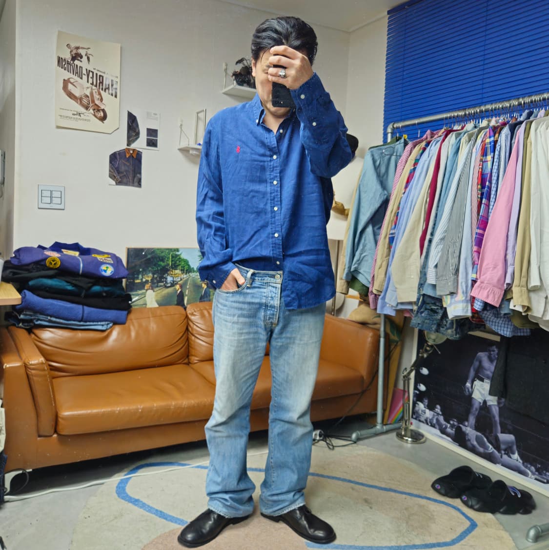 폴로 랄프로렌 린넨 셔츠 남방 L N1195 상품이미지3