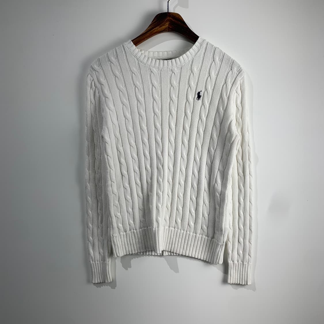 폴로 랄프로렌 신형 화이트 꽈배기 니트 상품이미지2