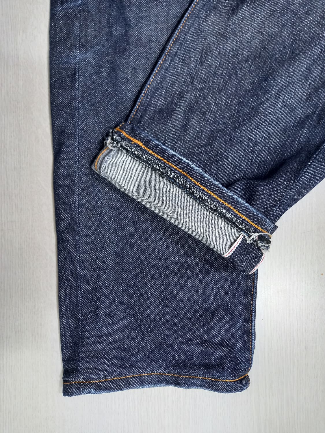 33 질샌더 유니끌로 셀비지 스판 슬림일자진 진청 33-425 상품이미지6