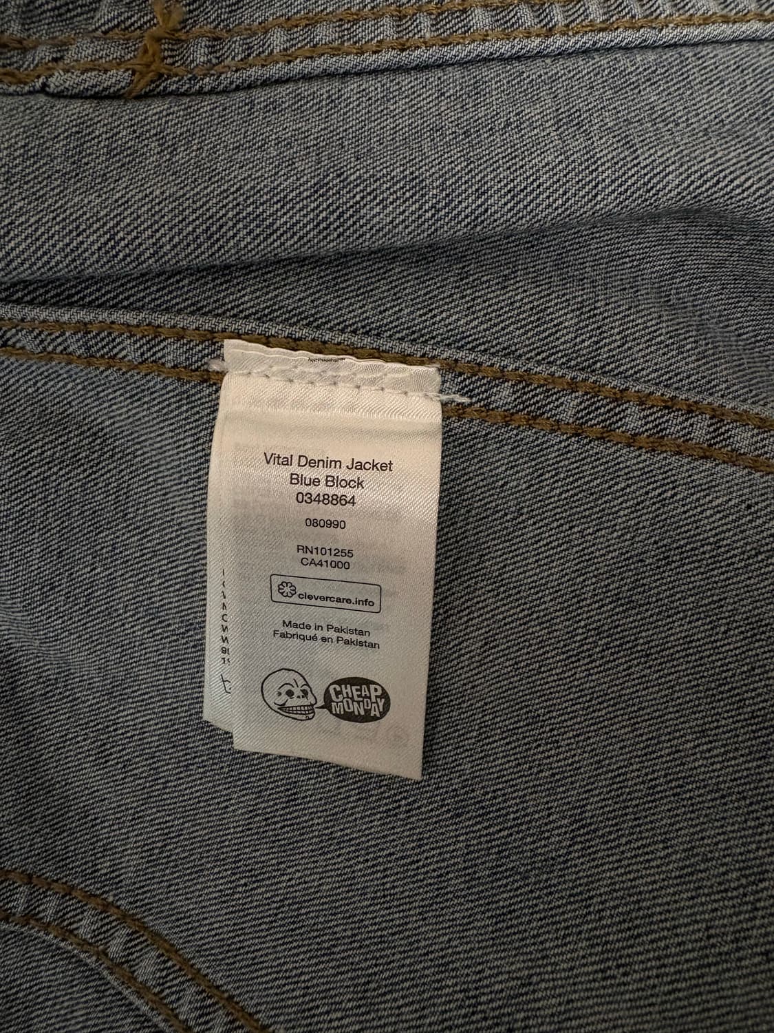 cheap monday 데님자켓 xs 상품이미지4