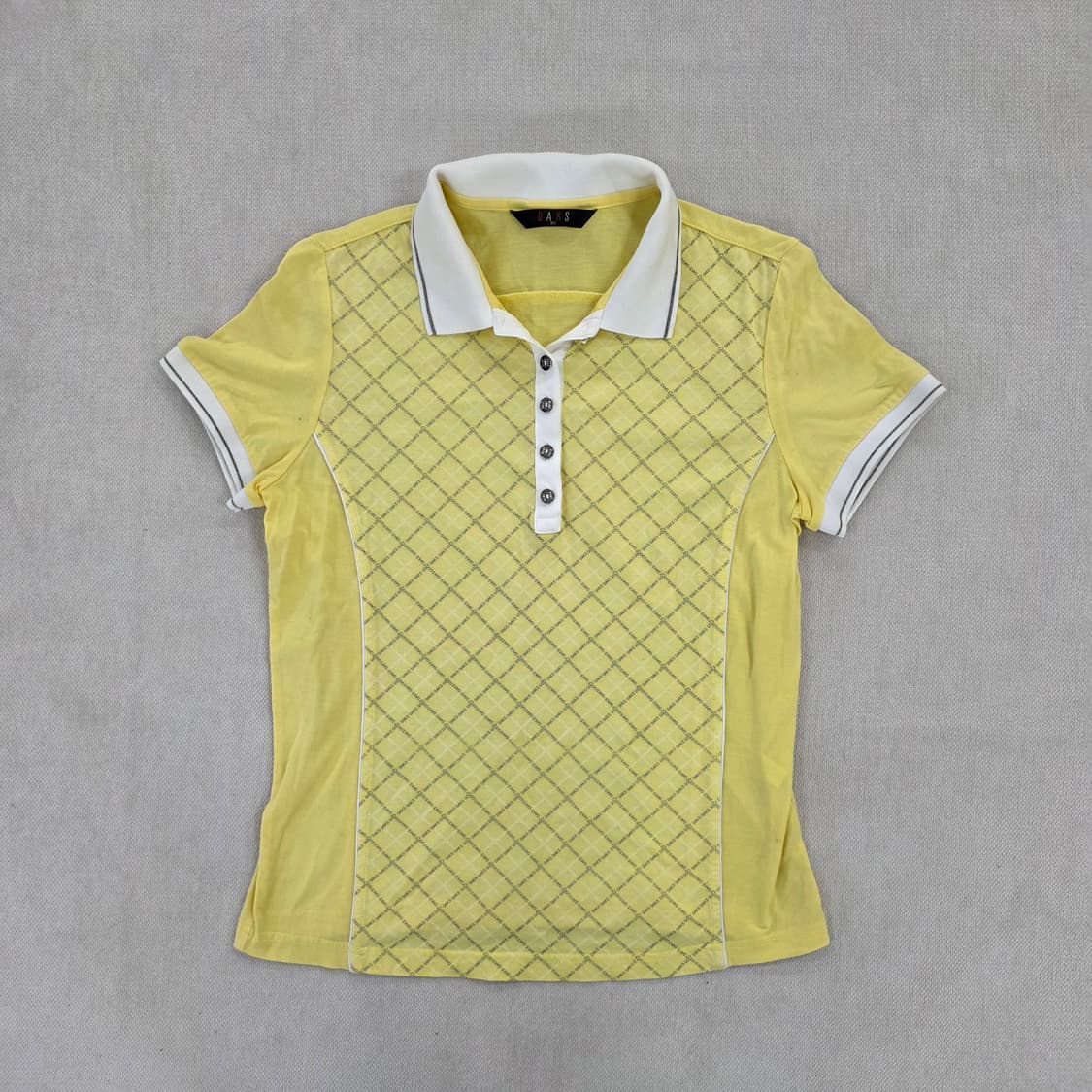 90 닥스 체크 패턴 카라 반팔티 0224J 상품이미지1