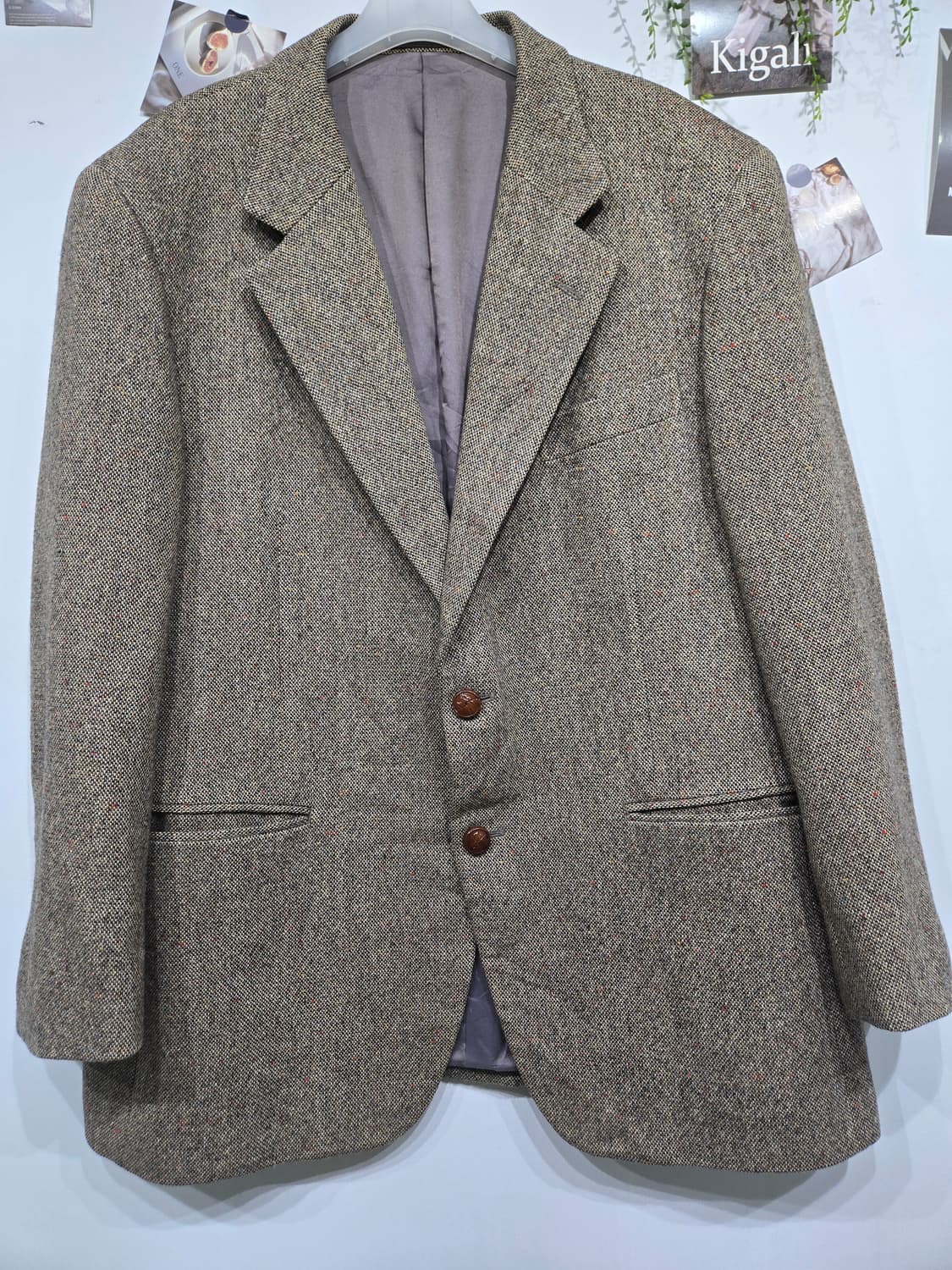 버버리 헤링본 브라운 남성 자켓 상품이미지3