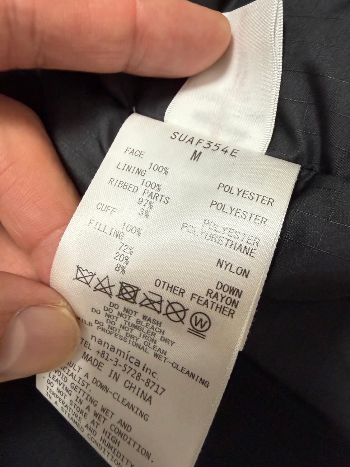 24FW 나나미카 고어텍스 숏다운 블랙 M 상품이미지5