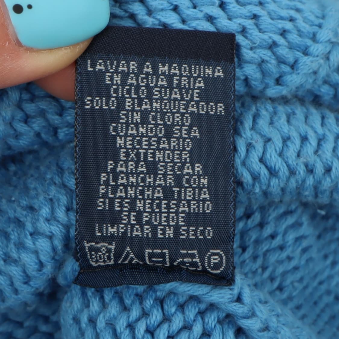 폴로진스 라이트 블루 헤비웨이트 하프집업 니트 상품이미지10