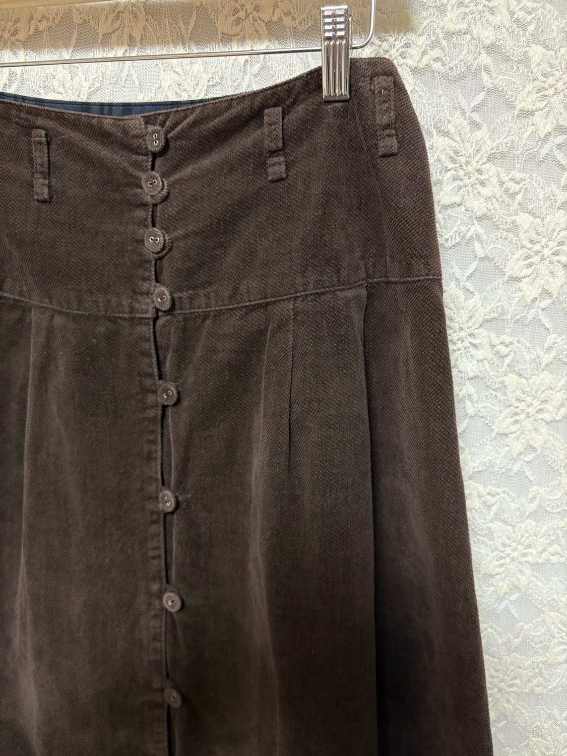 브라운 코듀로이 스커트 상품이미지7