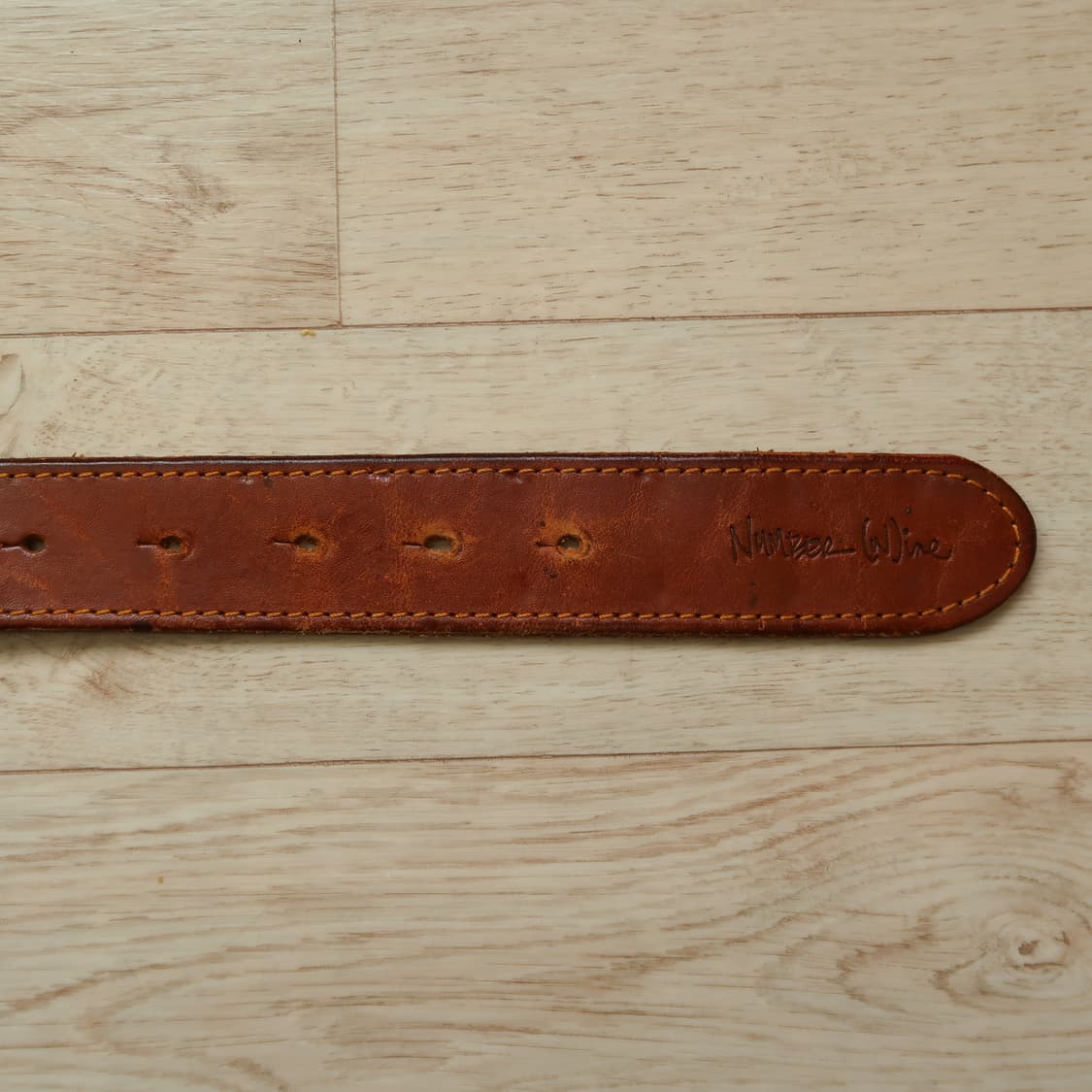 빈티지 넘버 나인 레더 벨트 상품이미지5