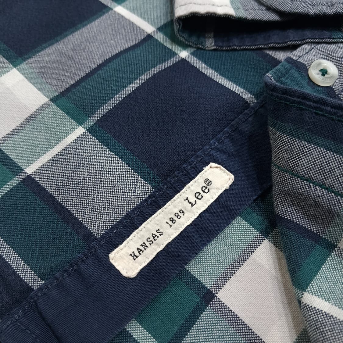 CL376 L 리 KANSAS 1889 체크 버튼다운 셔츠 남방 상품이미지8