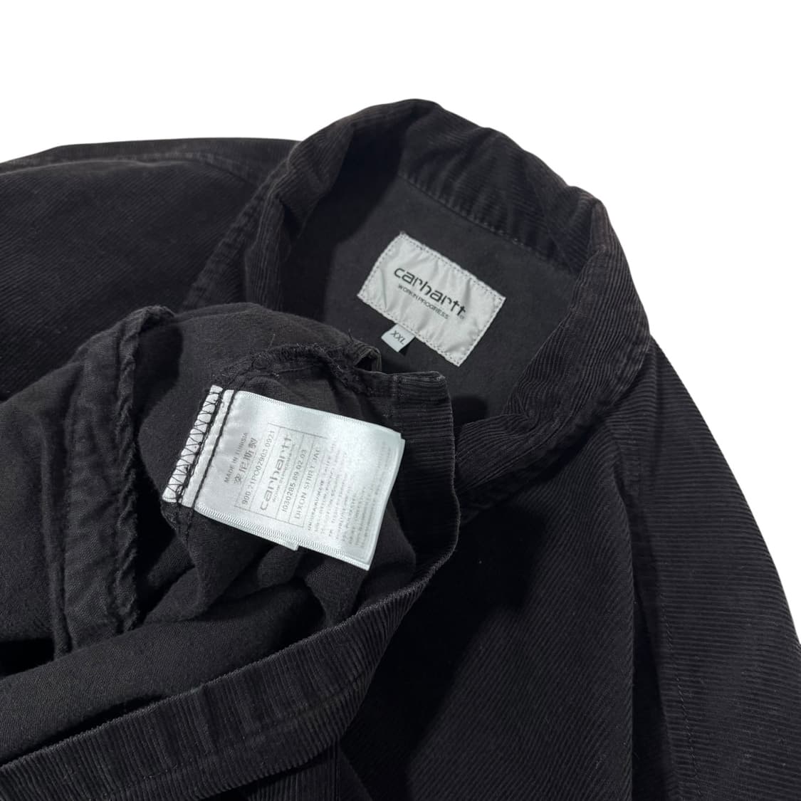 칼하트 골덴 블랙 워싱 오버 셔츠 상품이미지5