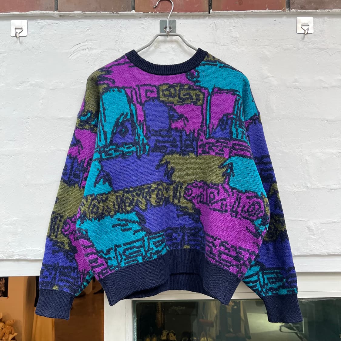 Modighani Italy 90s 빈티지 울 니트 스웨터 L 상품이미지1