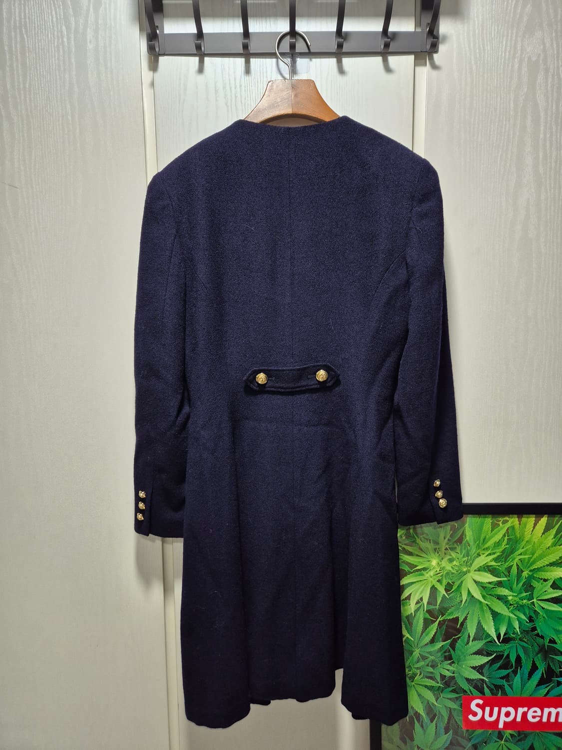 빈티지 네이비 금장 버튼 원피스 상품이미지10