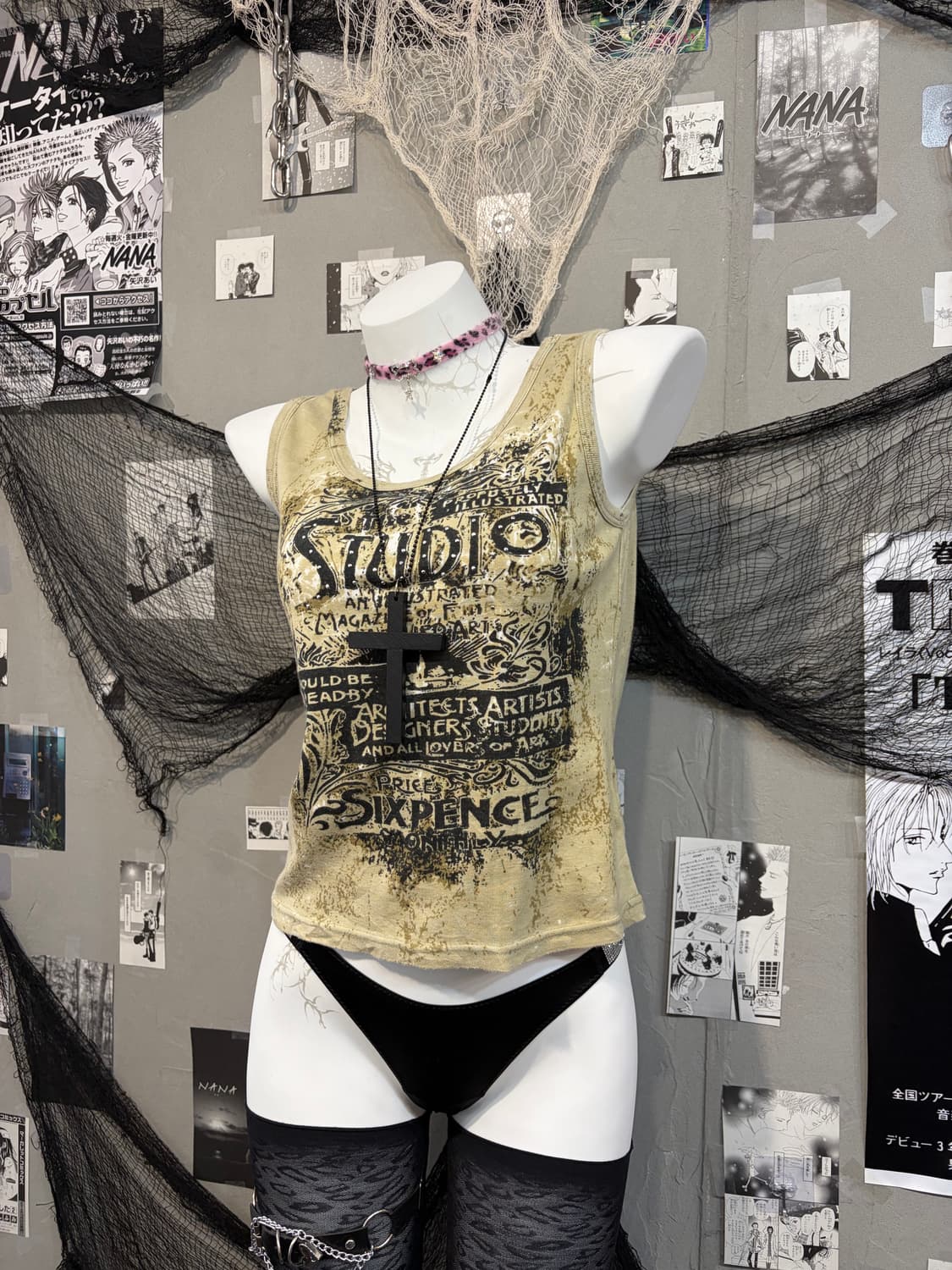 Gothic Grunge cubic detail sleeveless 상품이미지7